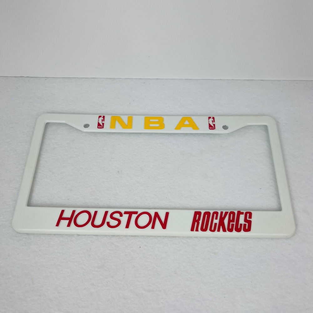 Houston Rockets License Plate Frame White Red NBA Basketball Sport Excellent